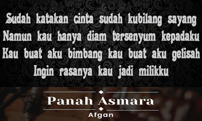 lirik panah asmara dari afgan